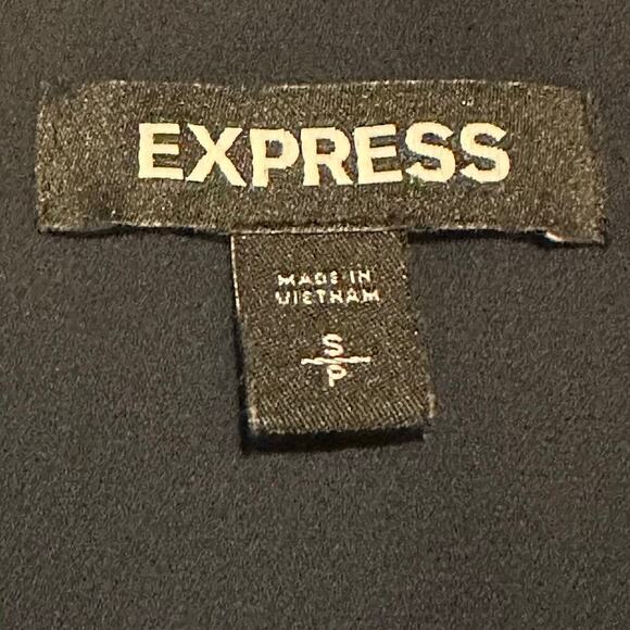 Express Navy Blue with White Polka Dot Blouse Top Women's S Small - Picture 2 of 8